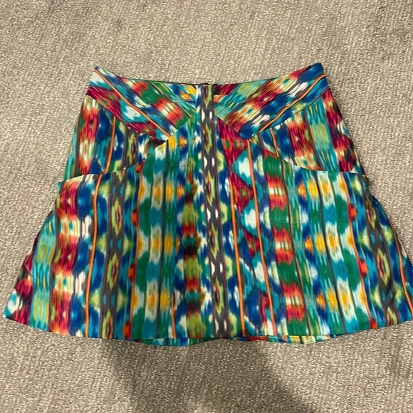 Anthropologie Edme & Esyllte silk watercolor print skirt - Picture 2 of 7